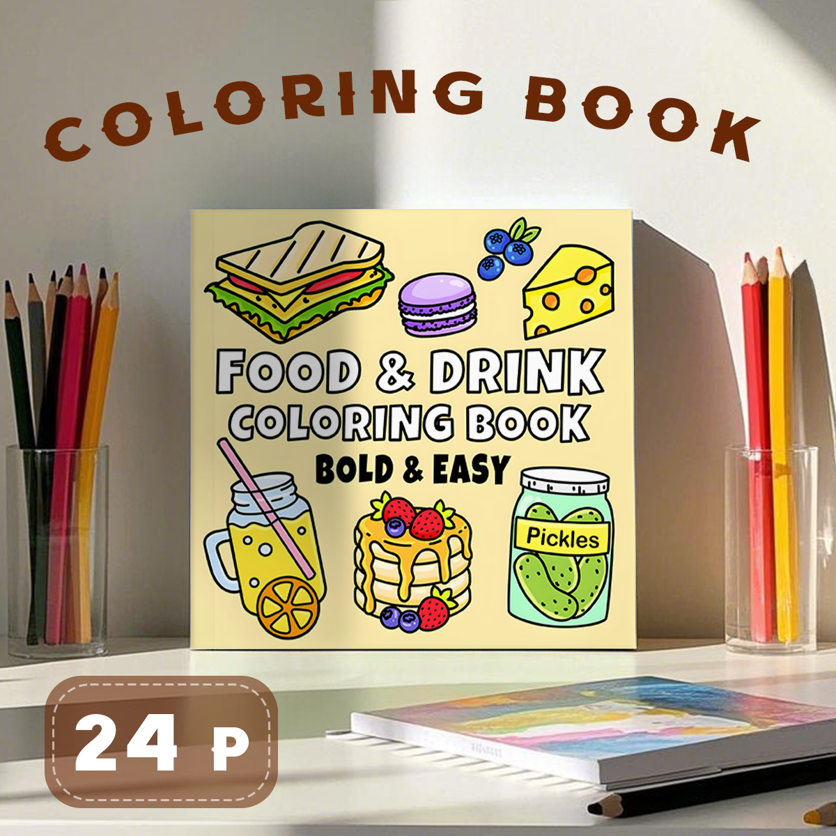 Food Snacks Pictures - Delicious Treats Coloring Book - Unique