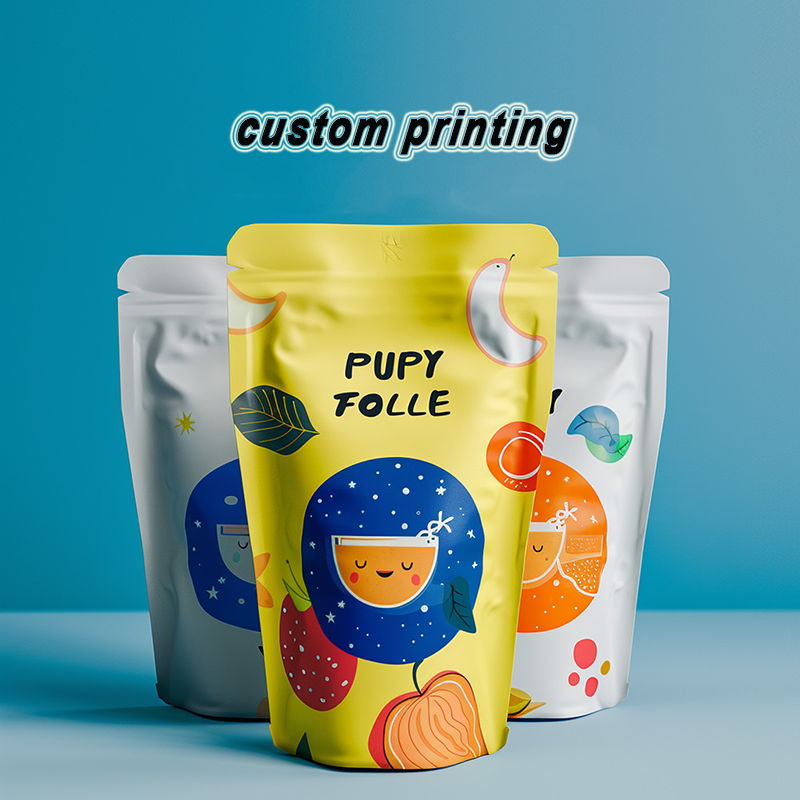 Food Snacks Logos - Colored Aluminum Foil Storage Bag Tea