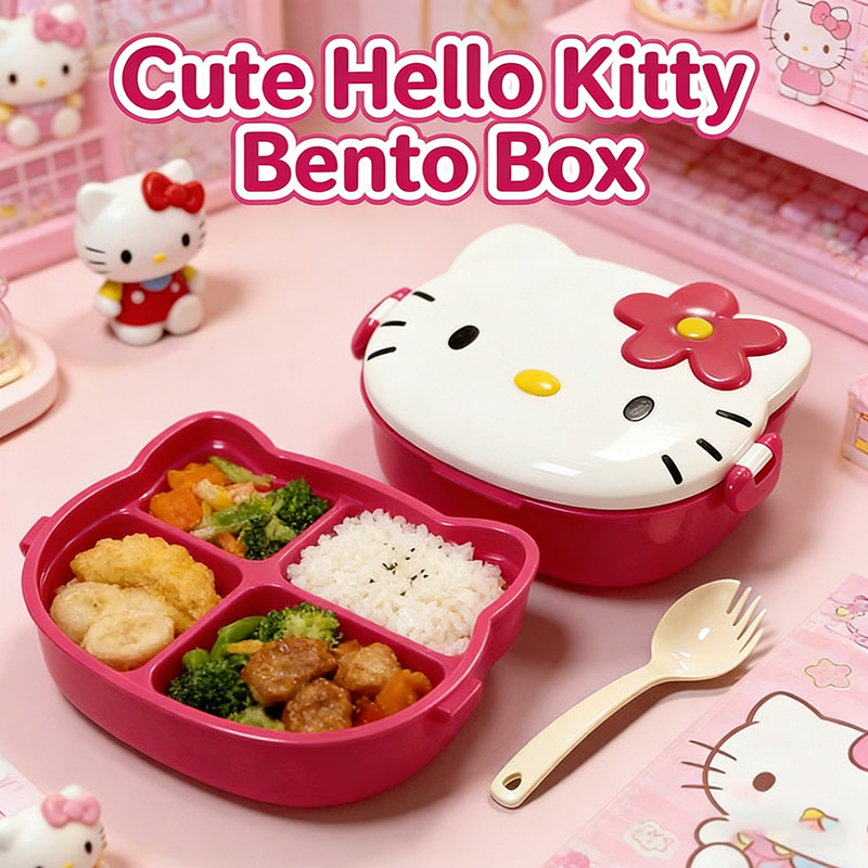 Food Grocery Snacks - Kitty Double Layer Lunch Box Food