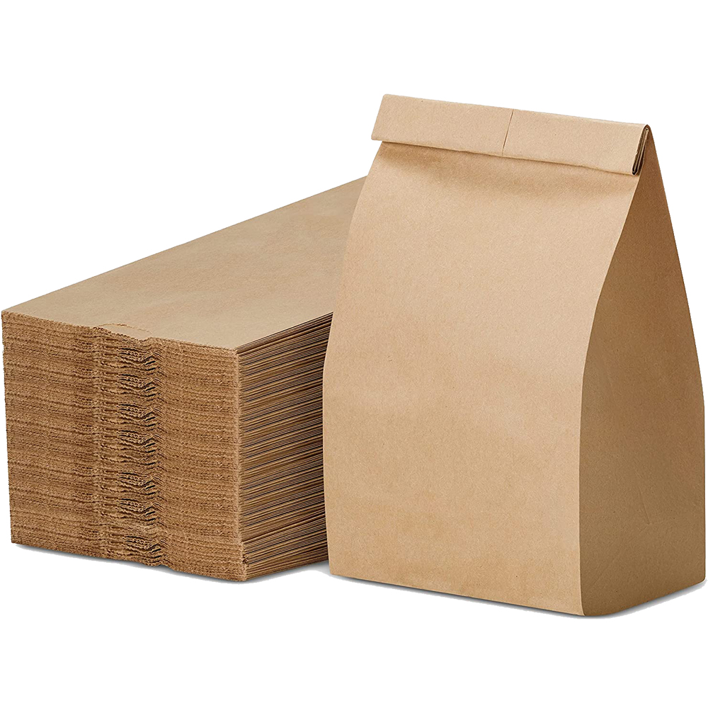 Food Grocery Snacks - Paper Lunch Bags 20/50PCS Kraft Paper
