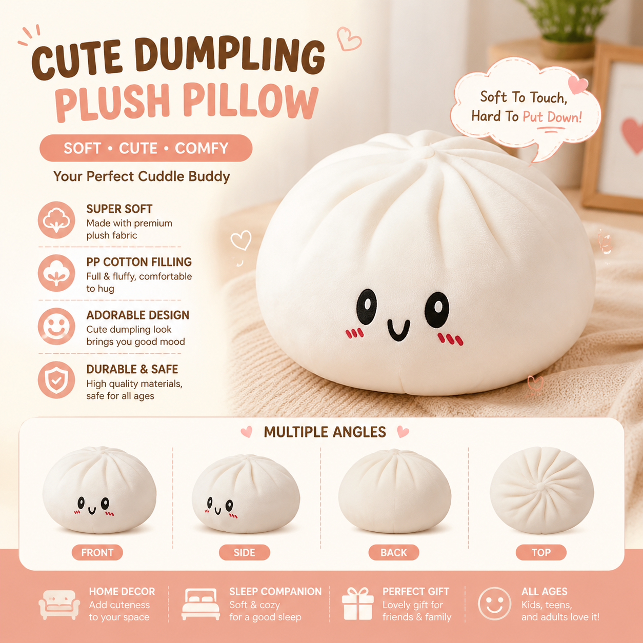 Food Xxl - Large Steamed Bun Squeeze Toy Squishes