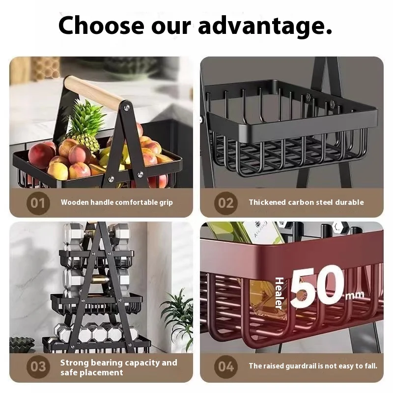 New 2/3 Tiers Countertop Fruit - Food Snacks Basket review and price