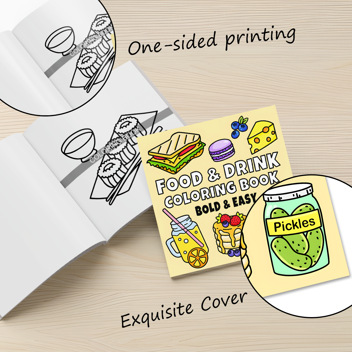 Delicious Treats Coloring Book - Food Snacks Pictures review and price
