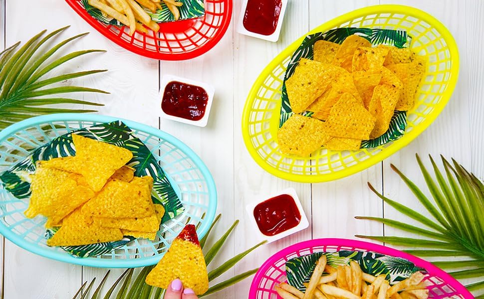 Reusable Plastic Food Baskets  - Food Snacks Party review and price