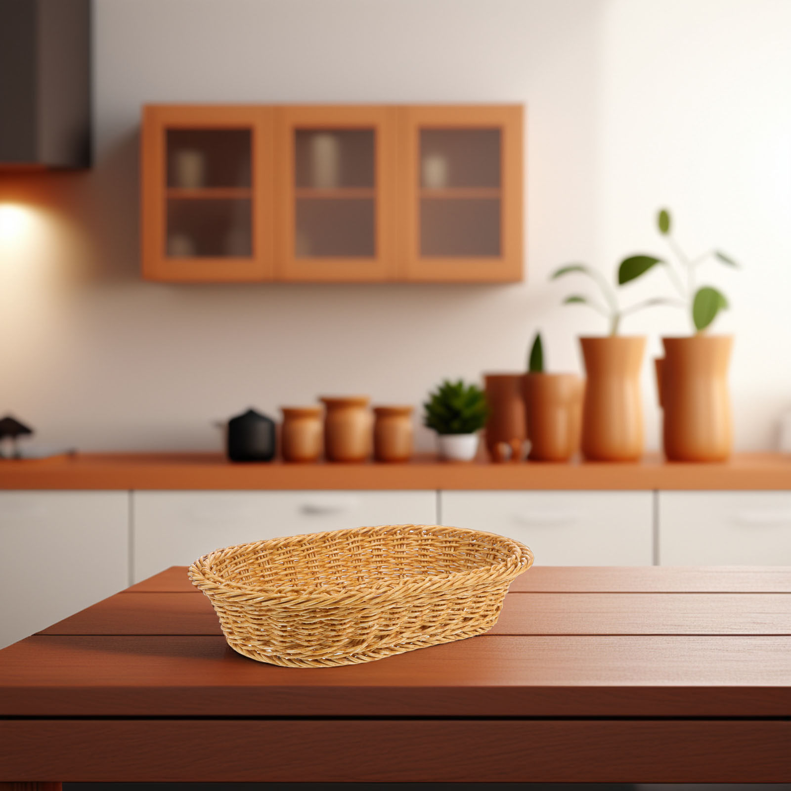 Plastic Woven Oval Bread Baske - Food Snacks Basket review and price