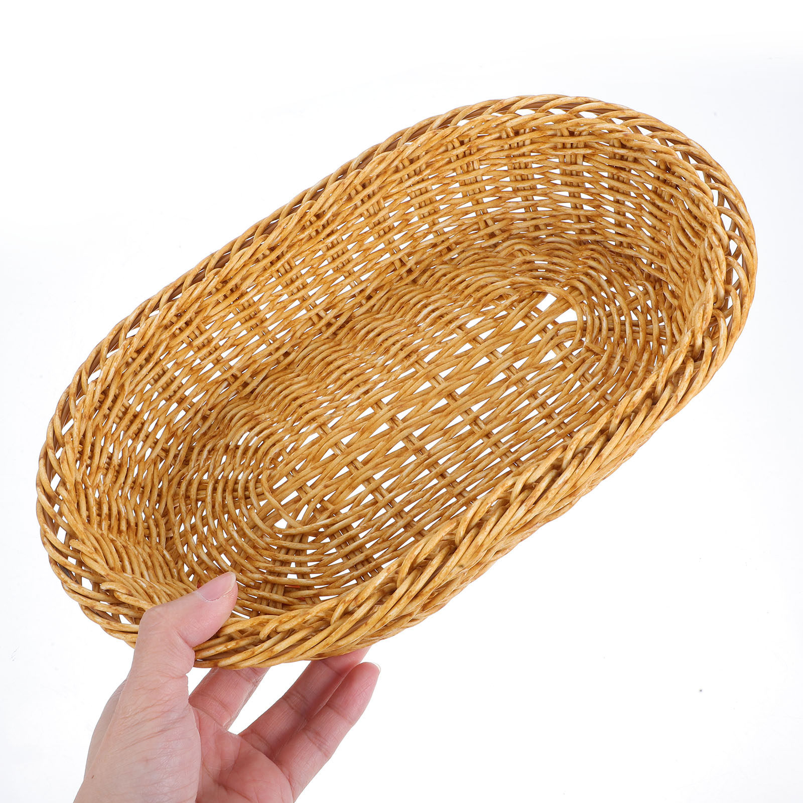 Plastic Woven Oval Bread Baske - Food Snacks Basket review and price