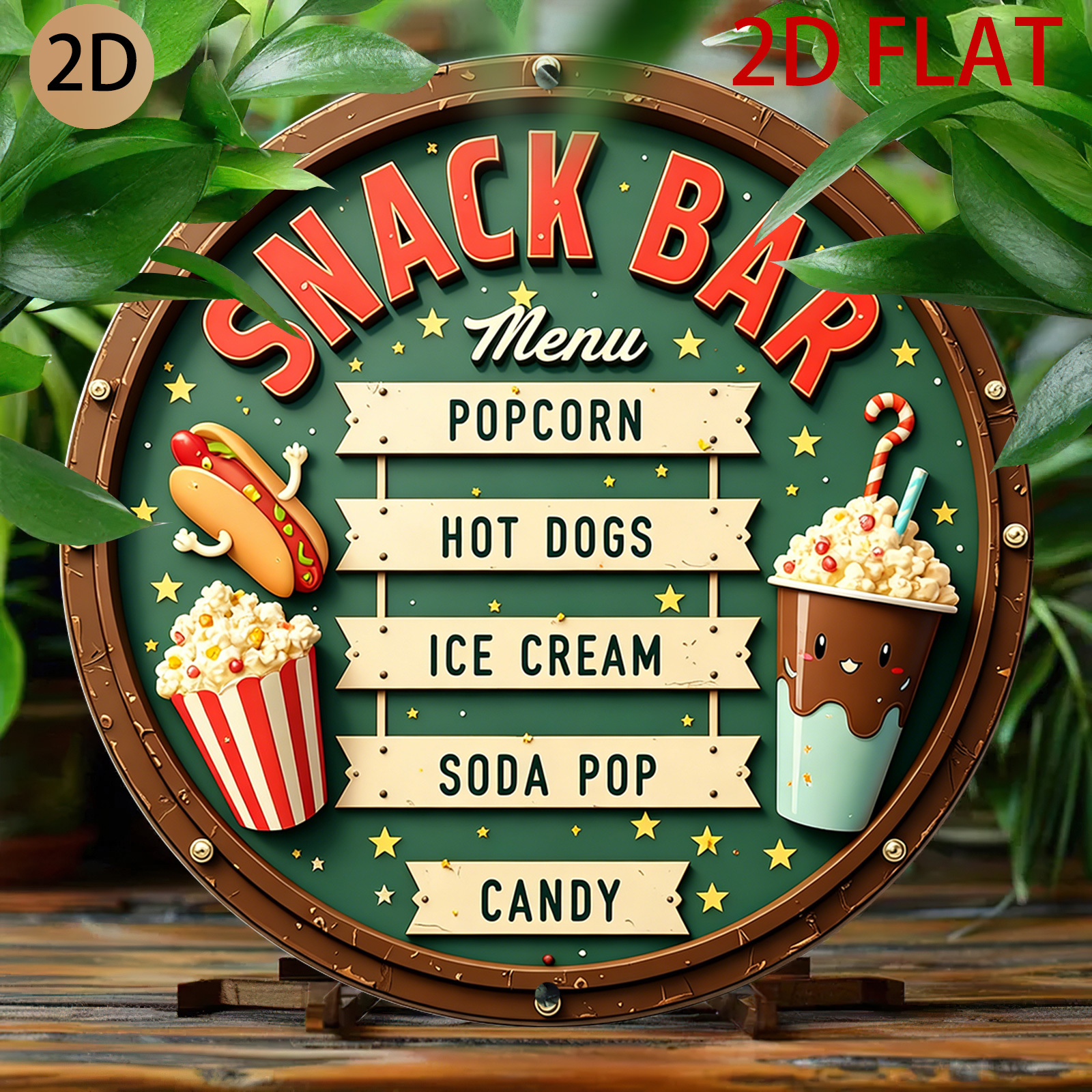 2D Flat, 2d Flat Circular Snac - Food Snacks Menu review and price