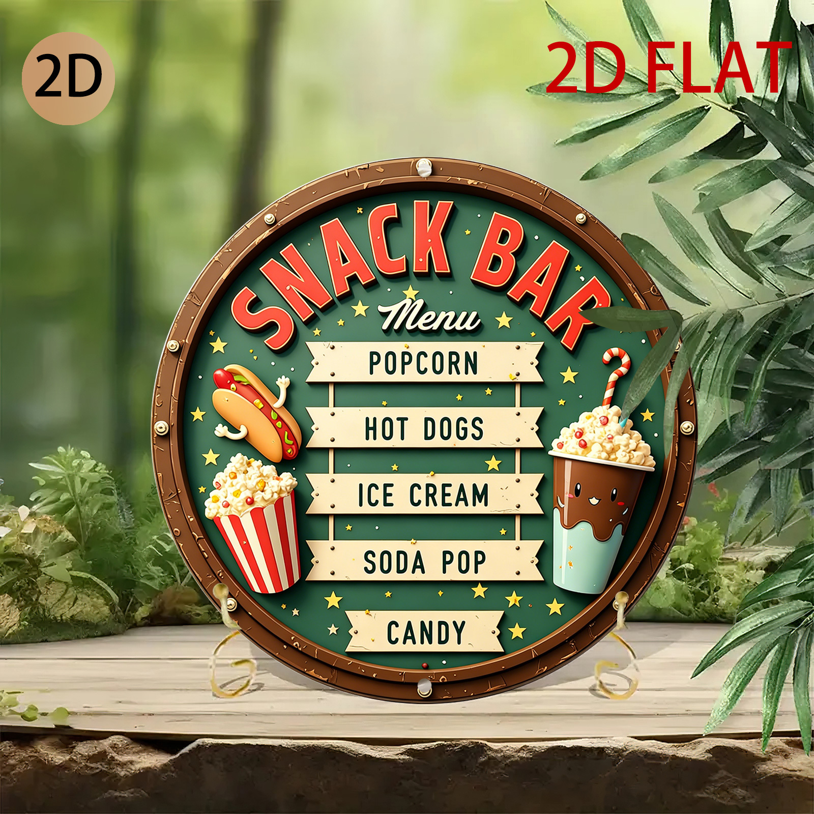 2D Flat, 2d Flat Circular Snac - Food Snacks Menu review and price