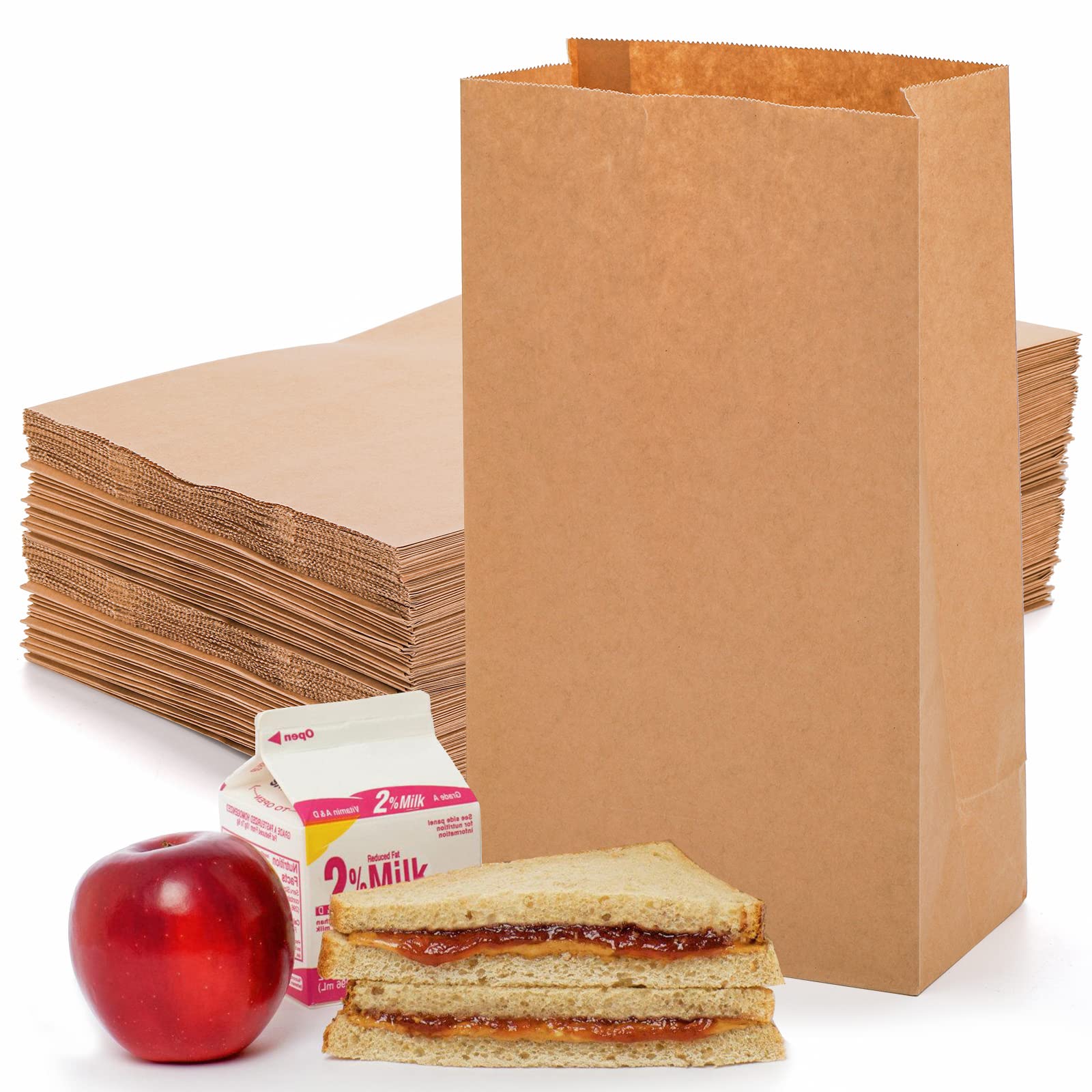 Paper Lunch Bags 20/50PCS Kraf - Food Grocery Snacks review and price