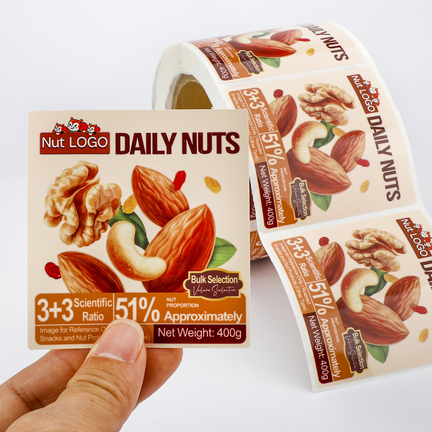 Custom snack stickers, nuts, d - Food Snacks Logos review and price