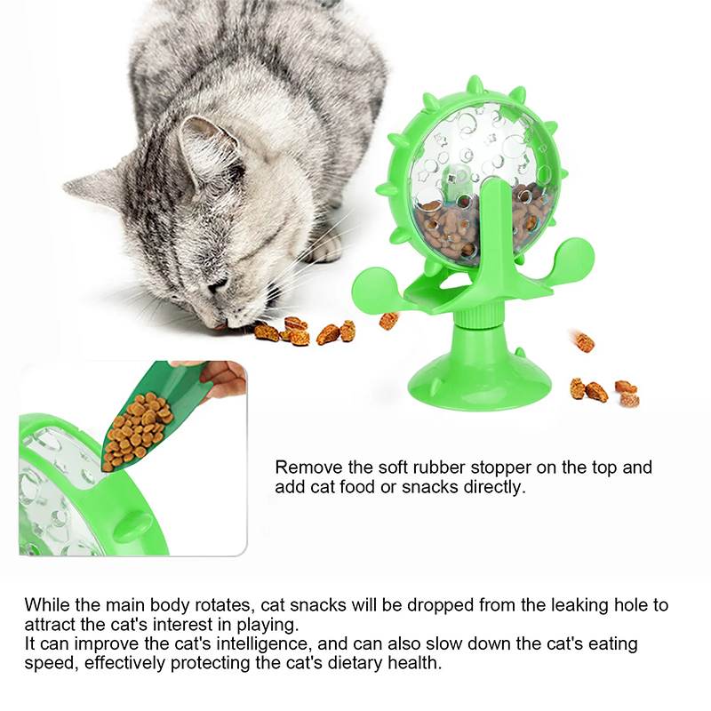 Rotating Windmill Style Cat Fo - Food Snacks Distribution review and price