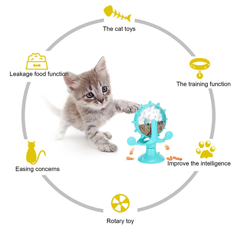 Rotating Windmill Style Cat Fo - Food Snacks Distribution review and price