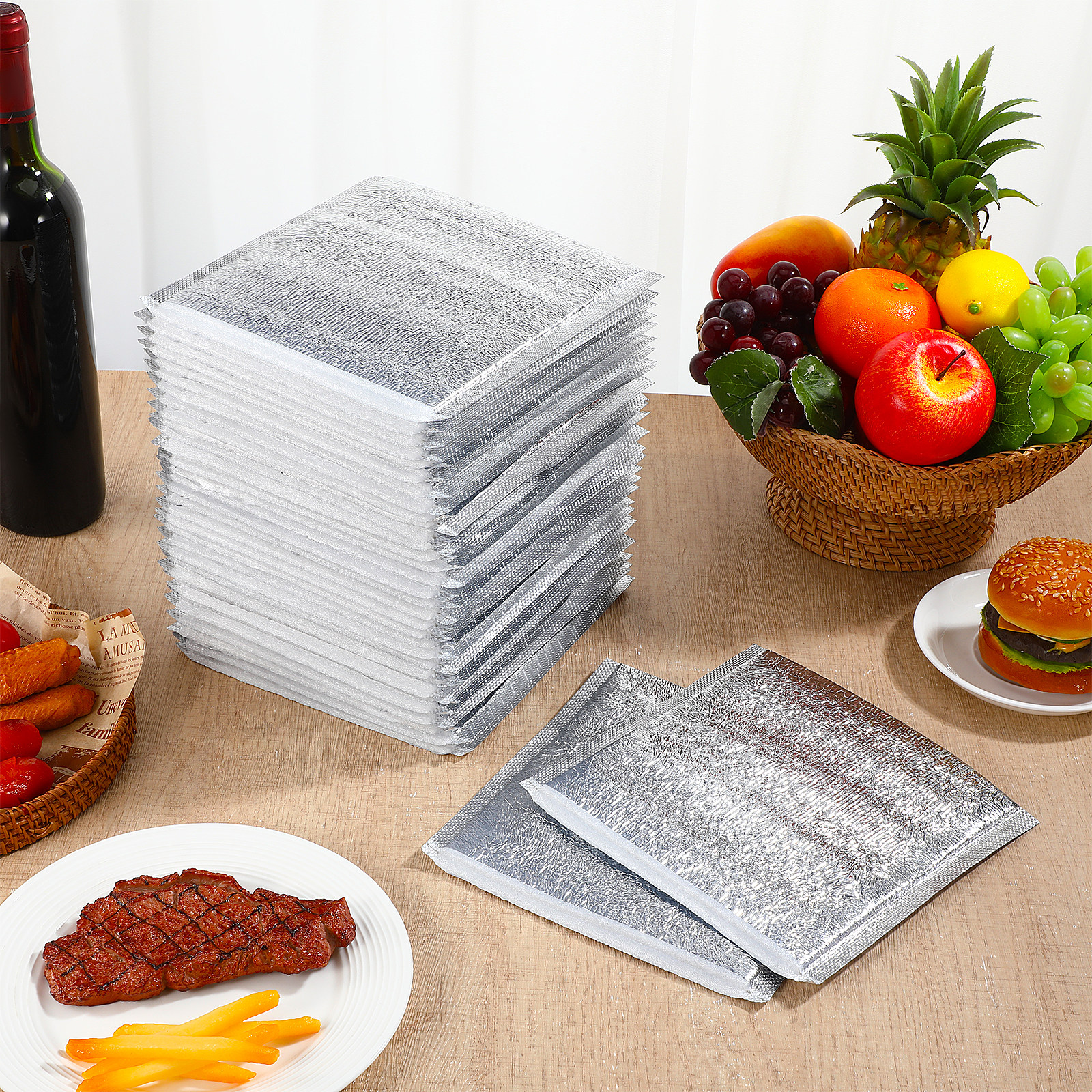 50Pcs Thick Aluminum Foil Insu - Food Grocery Snacks review and price