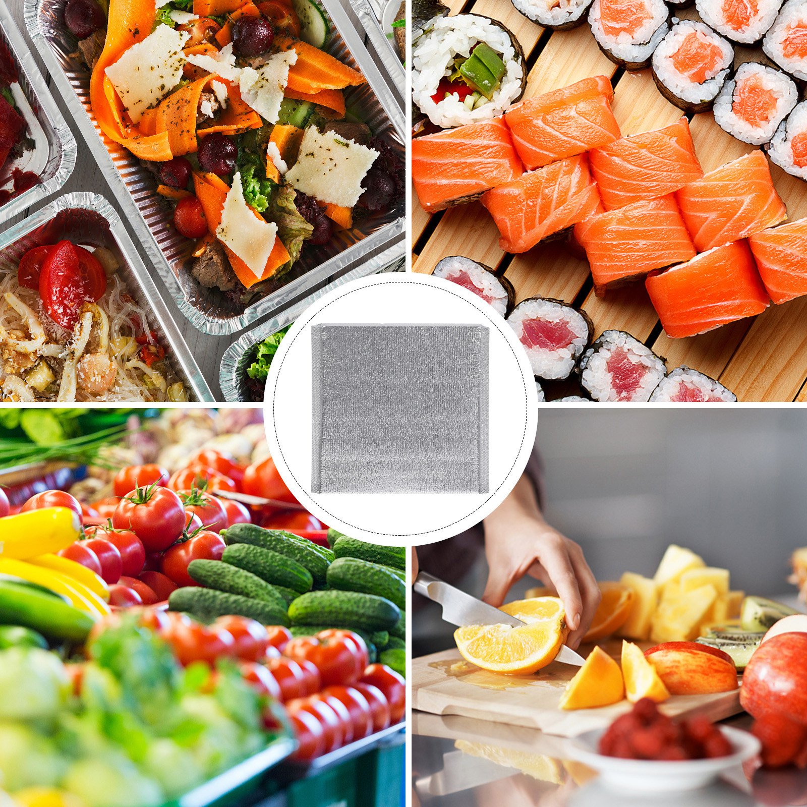 50Pcs Thick Aluminum Foil Insu - Food Grocery Snacks review and price
