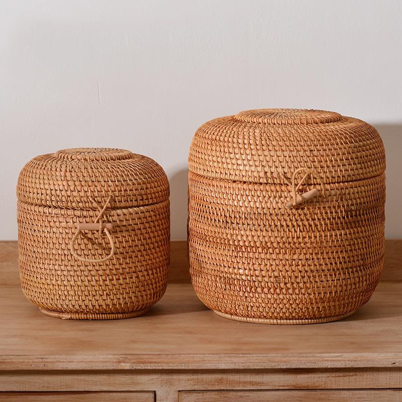 Handwoven Rattan Tea Storage B - Food Snacks Box review and price