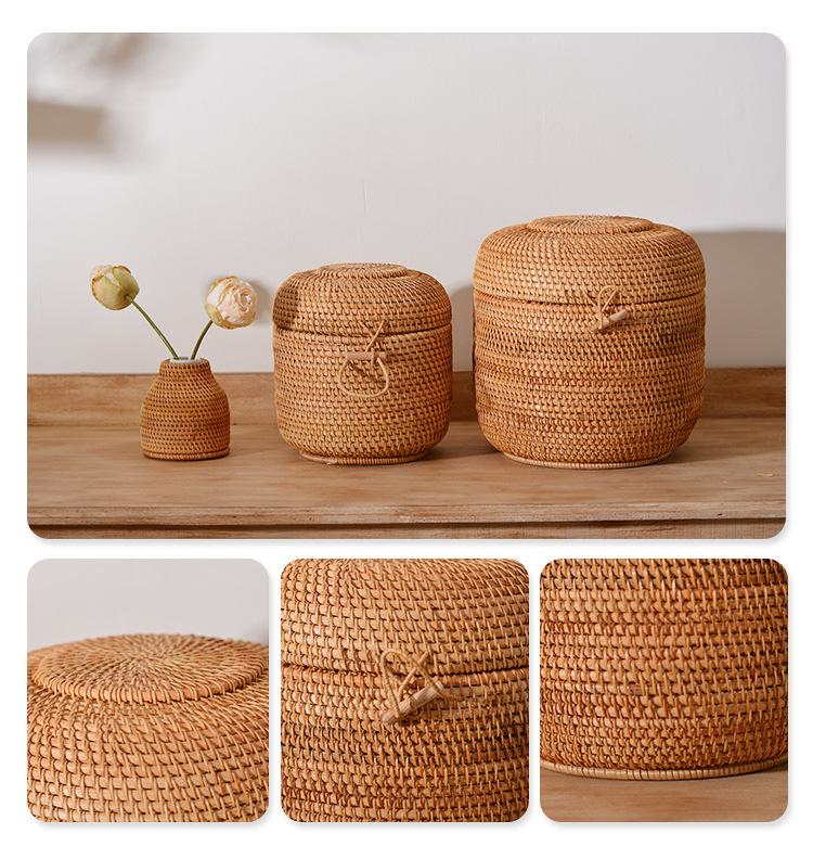Handwoven Rattan Tea Storage B - Food Snacks Box review and price