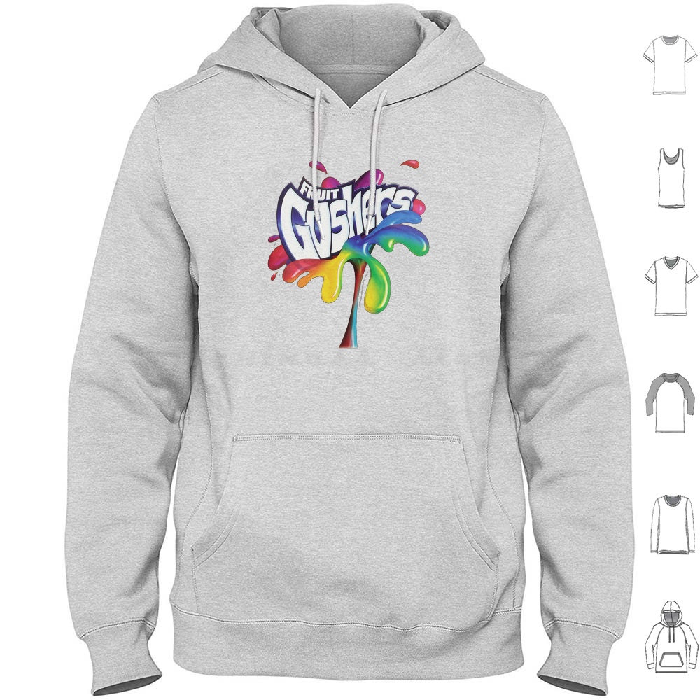 Fruit Gushers 90s Logo Hoodie  - Food Snacks Logos review and price