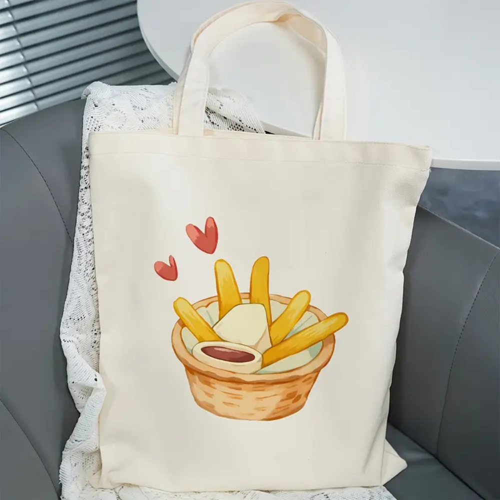 Cute French Fries Print Canvas - Food Grocery Snacks review and price