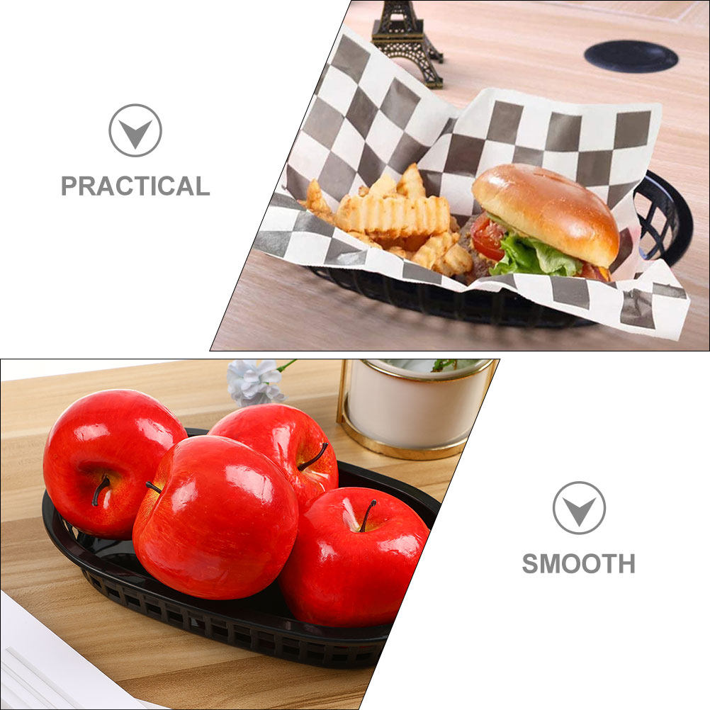 12Pcs Oval Plastic Storage Bas - Food Snacks Basket review and price