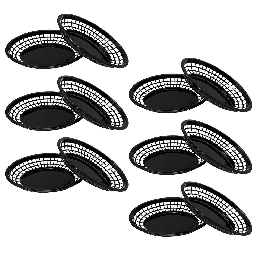 12Pcs Oval Plastic Storage Bas - Food Snacks Basket review and price