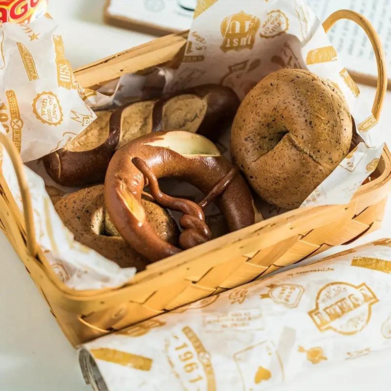 Colorful Patterned Wax Paper 5 - Food Snacks Basket review and price