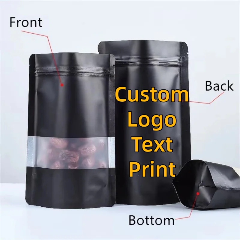 100PCS Stand-up Matte Black Al - Food Snacks Party review and price