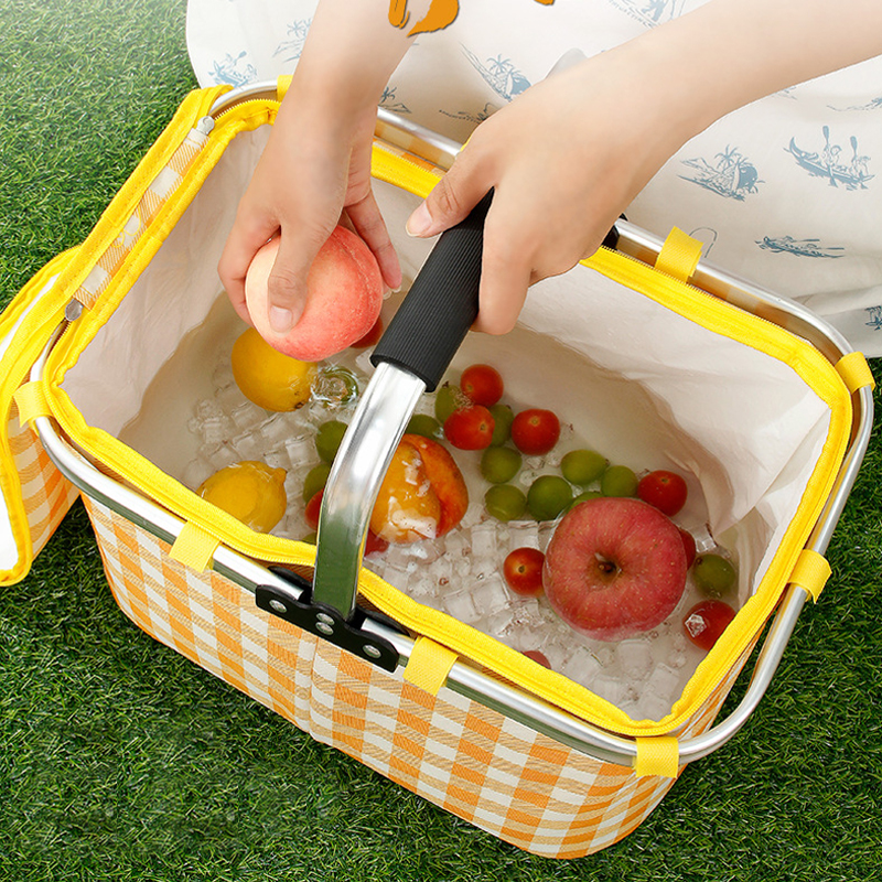 Retro Pastoral Lunch Bag Foldi - Food Snacks Basket review and price