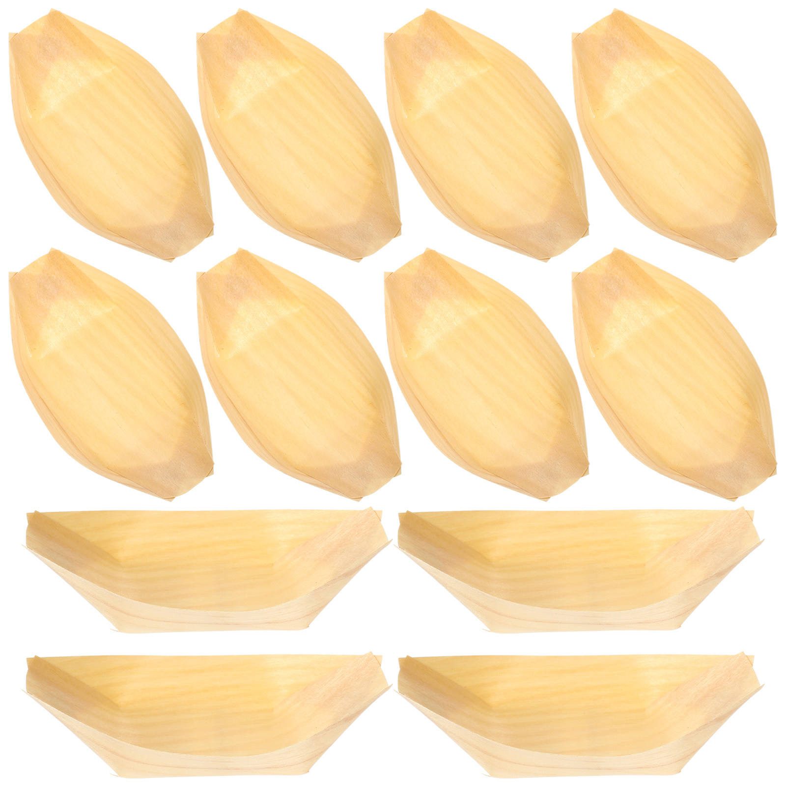 50 pcs Wooden Serving Boat Sna - Food Snacks Party review and price
