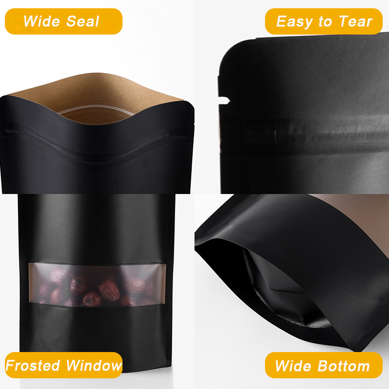 Wholesale Black Kraft Paper St - Food Snacks Logos review and price