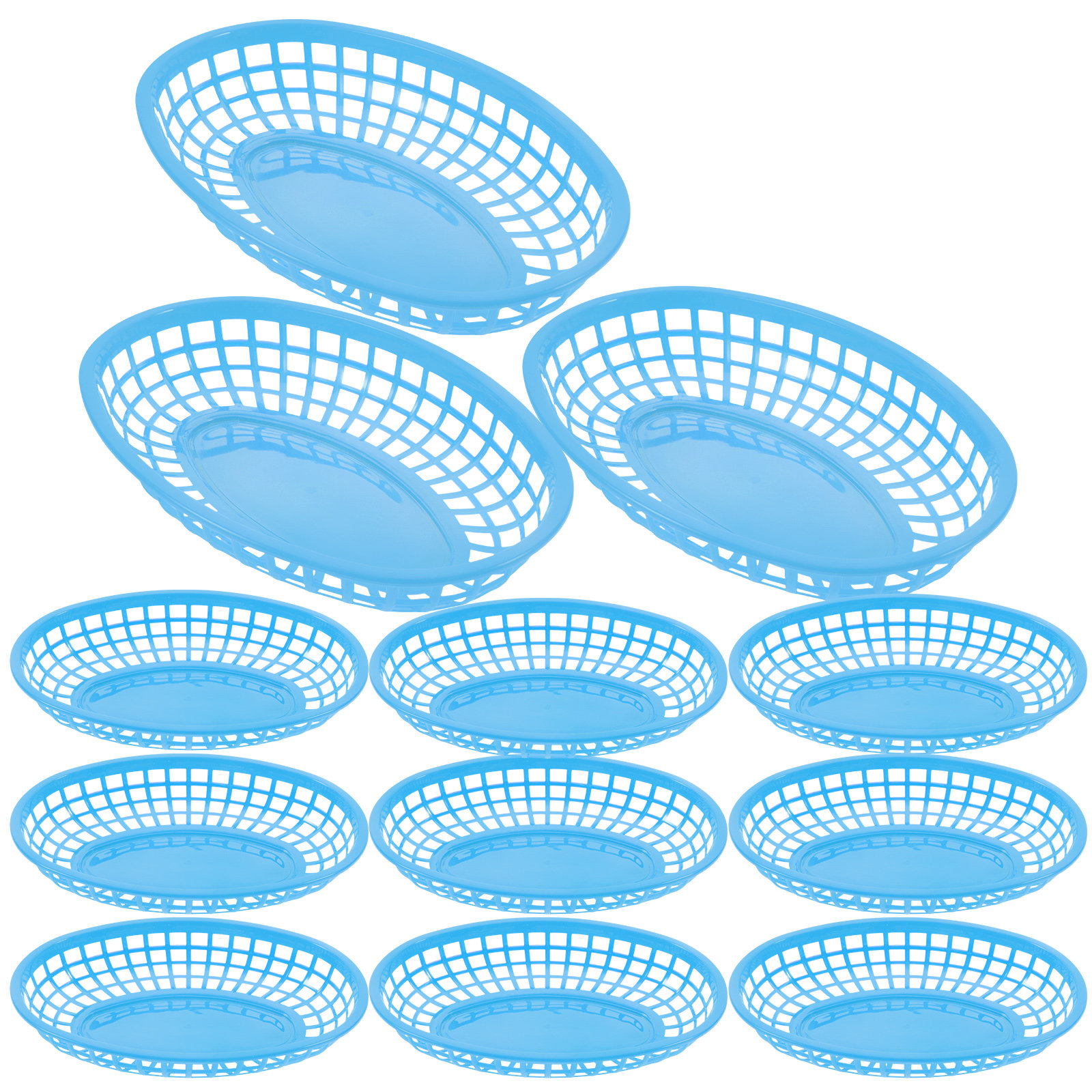 12Pcs Compact Reusable Plastic - Food Snacks Basket review and price