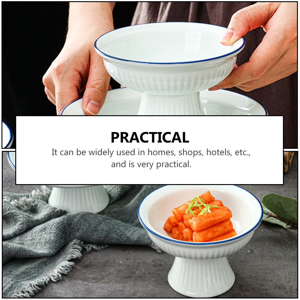 High Base Ceramic Dessert Bowl - Food Snacks Party review and price