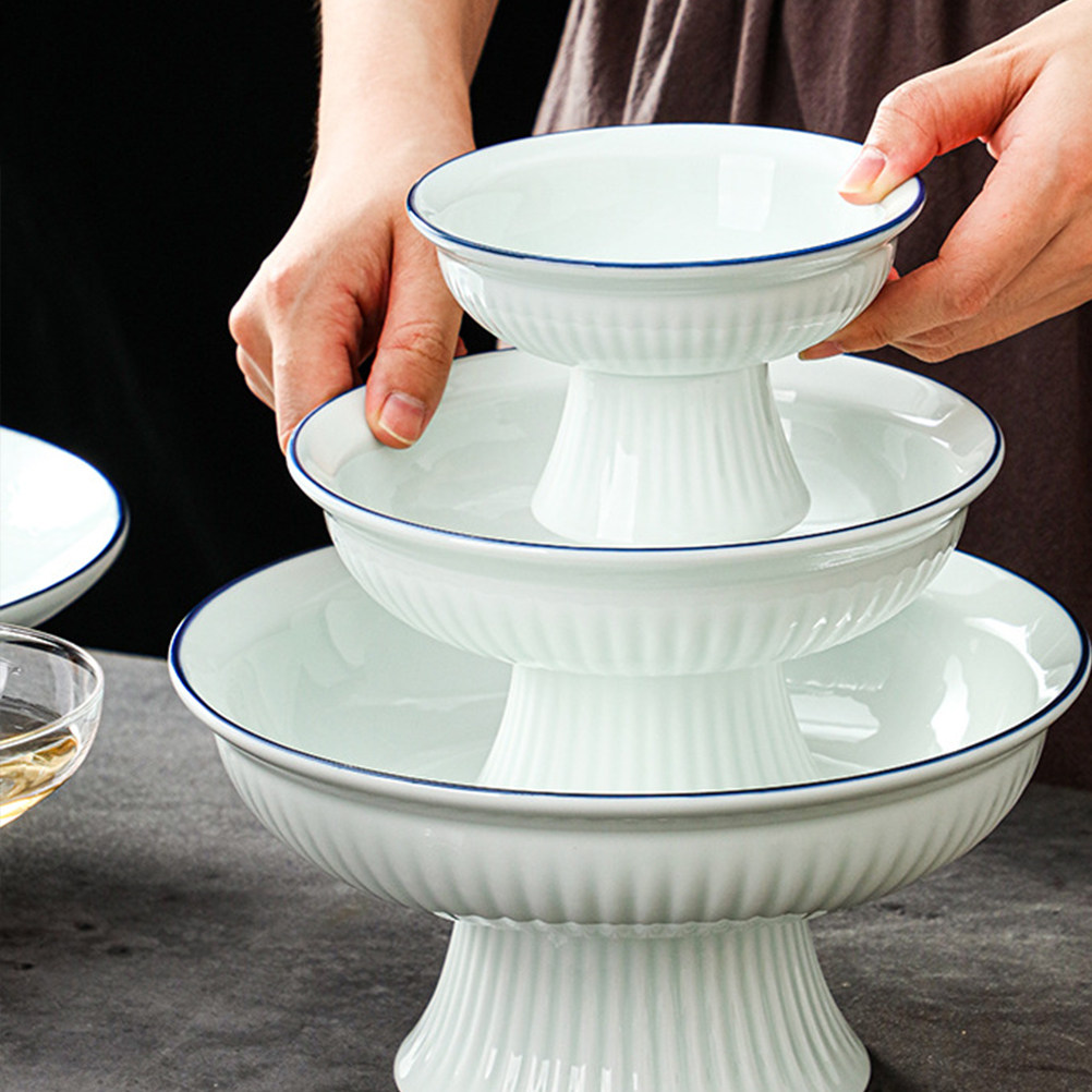 High Base Ceramic Dessert Bowl - Food Snacks Party review and price