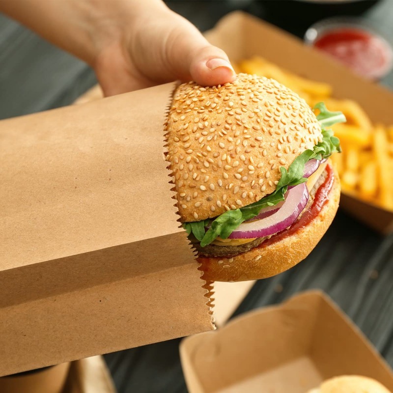 100/200Pcs Small Kraft Paper L - Food Grocery Snacks review and price