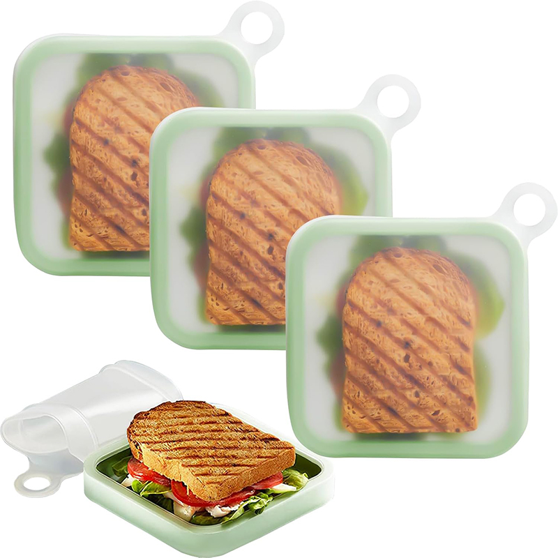 Silicone Sandwich Toast Bento  - Food Snacks Box review and price